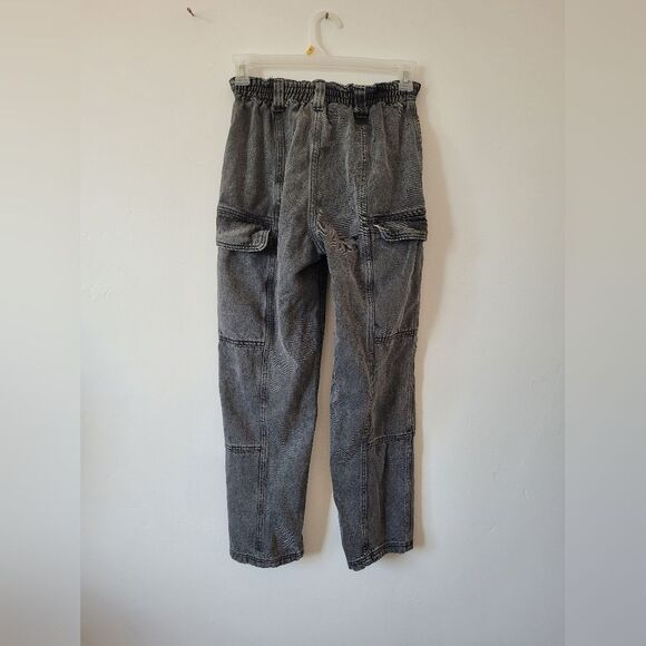 Simple Society Baggy Cargo Jeans High Waist Gray Denim Y2K 90s Skater Grunge 29 - Picture 5 of 9